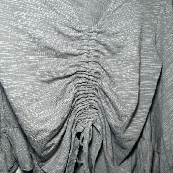 Earthbound Gray Ruched Top Women's Medium boho minimal indie festival granola - Picture 3 of 6